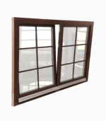 Tilt and Turn Window (two panels) / Double Glazing / 68 mm