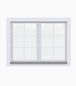 Tilt and Turn Window (two panels) / Double Glazing / 68 mm / White