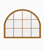 Fixed Fanlight Wooden Window / Double Glazing / 68 mm / Afzelia