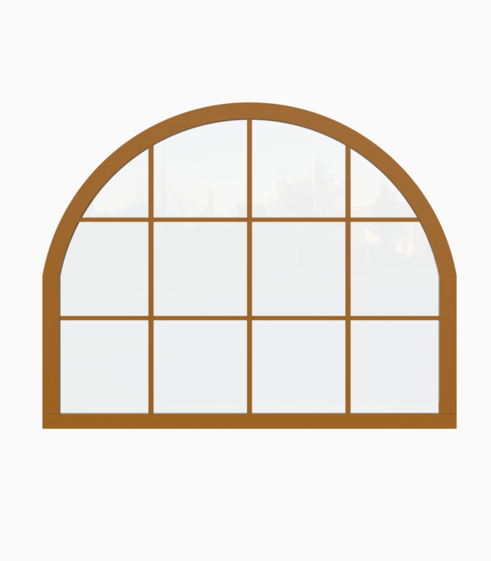 Fixed Fanlight Wooden Window / Double Glazing / 68 mm / Afzelia