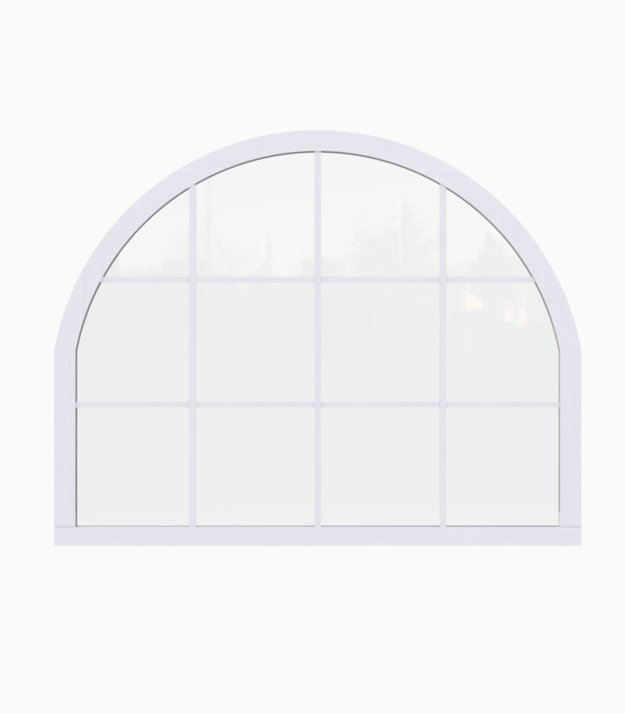 Fixed Fanlight Wooden Window / Double Glazing / 68 mm / White