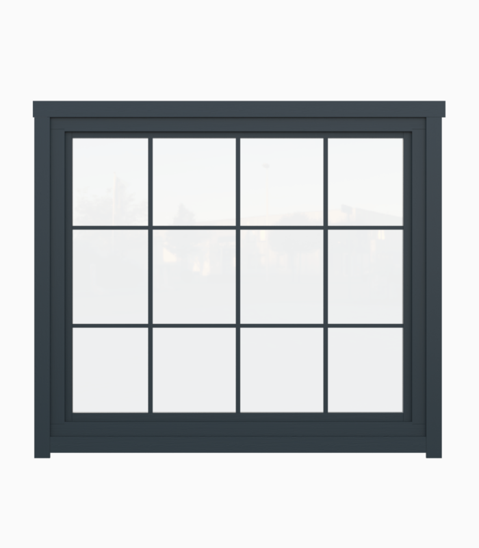 Fixed Windows and Panoramic Windows / Double Glazing / 68 mm / Anthracite