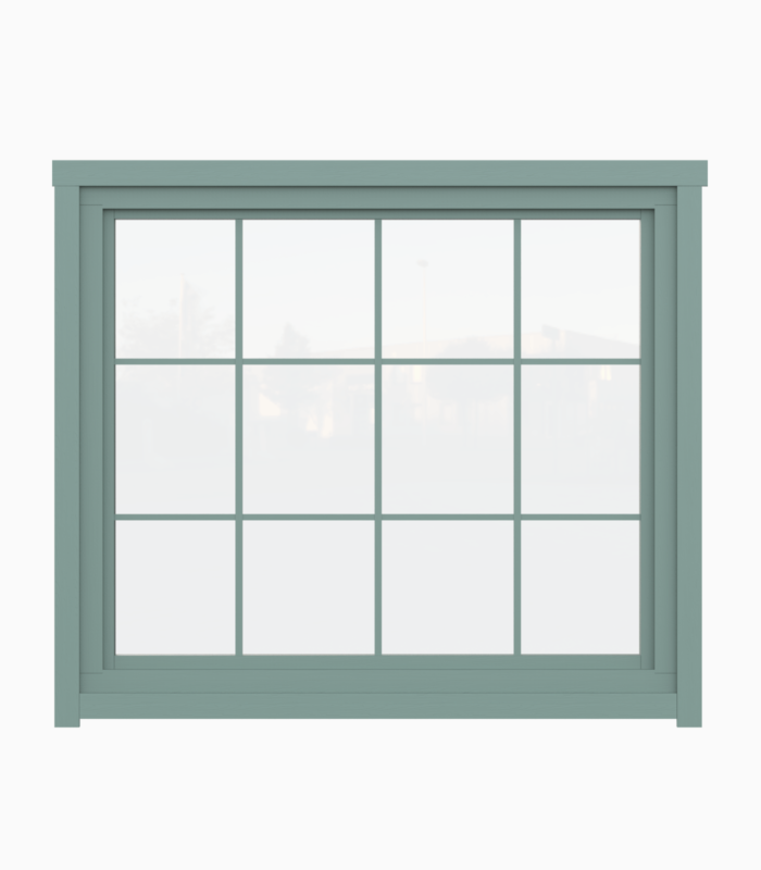 Fixed Windows and Panoramic Windows / Double Glazing / 68 mm / Lovage Green