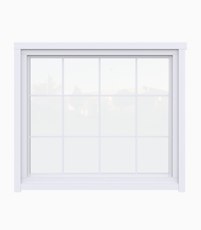 Fixed Windows and Panoramic Windows / Double Glazing / 68 mm / White