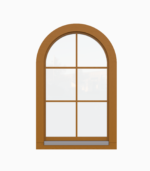 Tilt and Turn Fanlight Window / Double Glazing / 68 mm / Afzelia