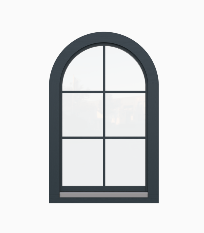 Tilt and Turn Fanlight Window / Double Glazing / 68 mm / Anthracite