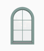 Tilt and Turn Fanlight Window / Double Glazing / 68 mm / Lovage Green