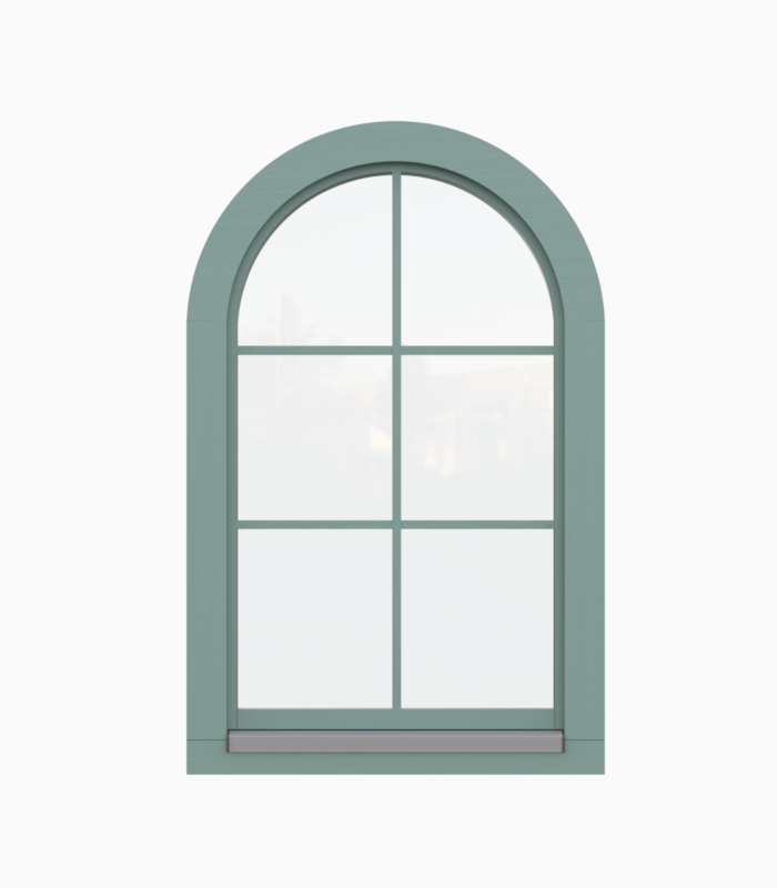 Tilt and Turn Fanlight Window / Double Glazing / 68 mm / Lovage Green