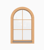 Tilt and Turn Fanlight Window / Double Glazing / 68 mm / Pine