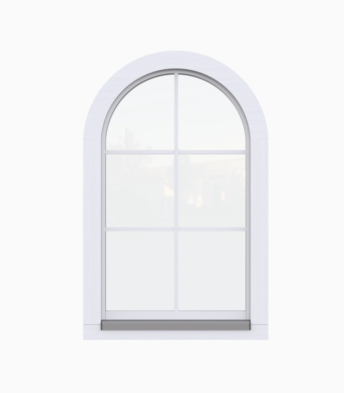 Tilt and Turn Fanlight Window / Double Glazing / 68 mm / White