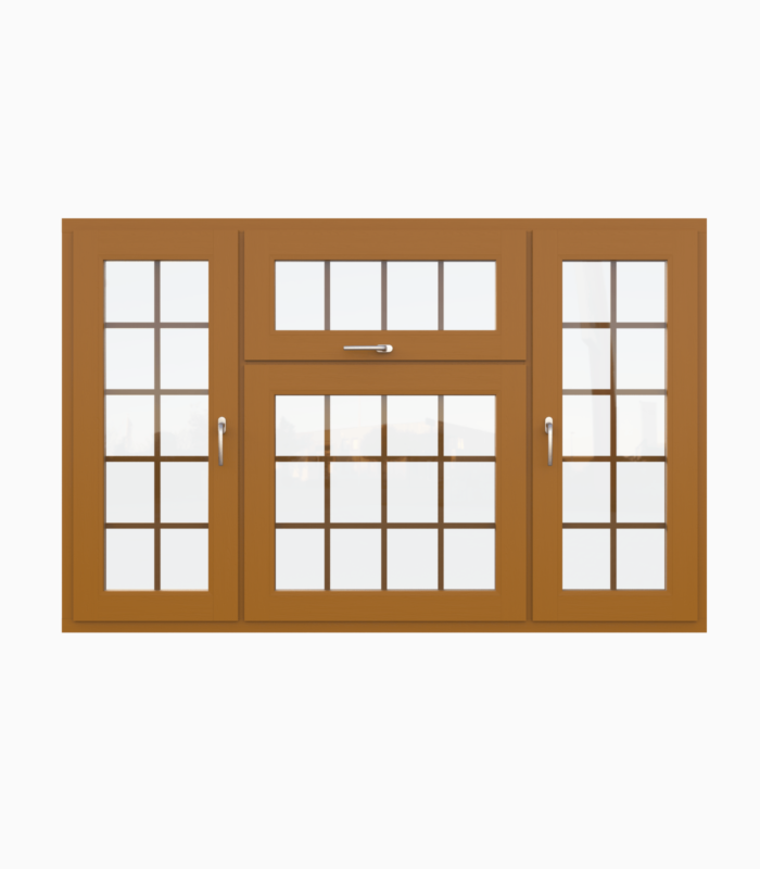 Wooden Casement Windows / Double Glazing / 68 mm / Afzelia