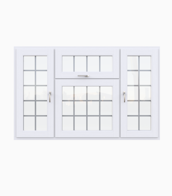 Wooden Casement Windows / Double Glazing / 68 mm / White